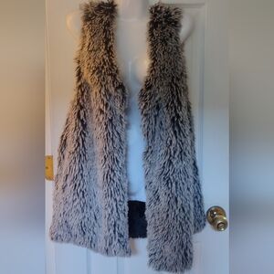 Democracy Charcoal Faux Fur Vest